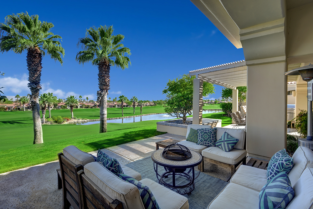 BACK PATIO LIVING AREA TO LAKE AND FAIRWAY VIEW MLS